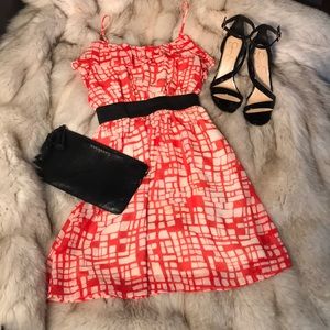 Forever 21 Size Small Red, Black and Ivory Dress